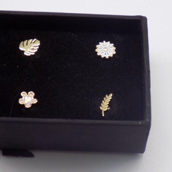 Thom Olson Watch Charms for Band Flower Floral Leaf Set of 4 new in box - Picture 3 of 5